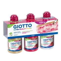 Tempera glitter giotto - ml 250x3 flaconi colorati