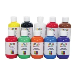 Tempera per tessuto borgione - ml 250x10 flaconi colorati