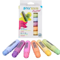 Tempera solida in stick colori pastello - gr 10x6 stick
