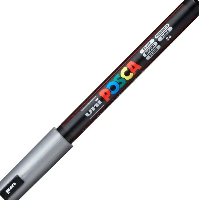 Uni posca punta extra fin argento